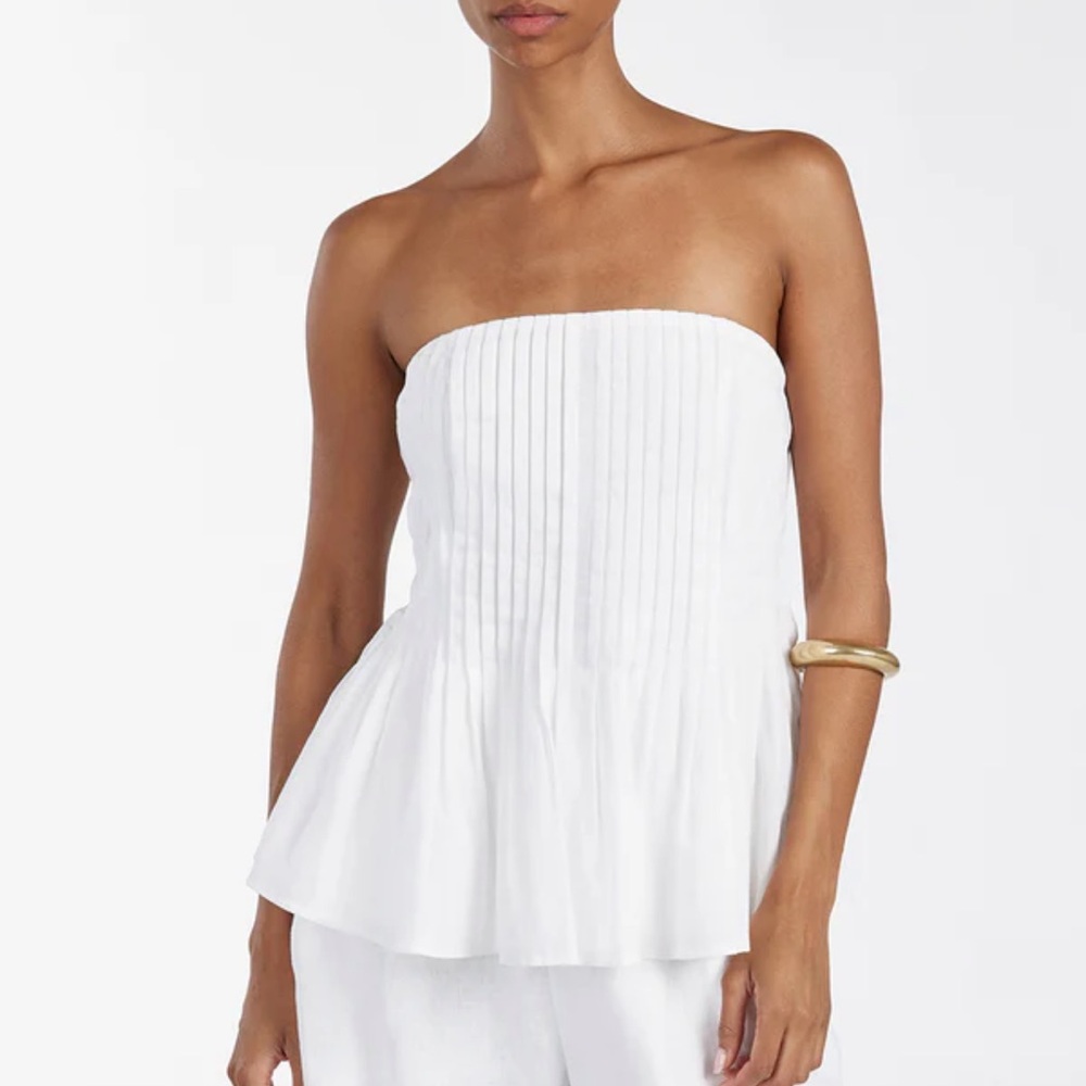 DISSH White Strapless Blouse